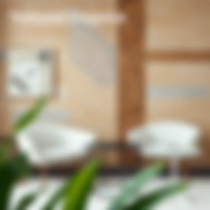 Textured wall featuring a blend of materials