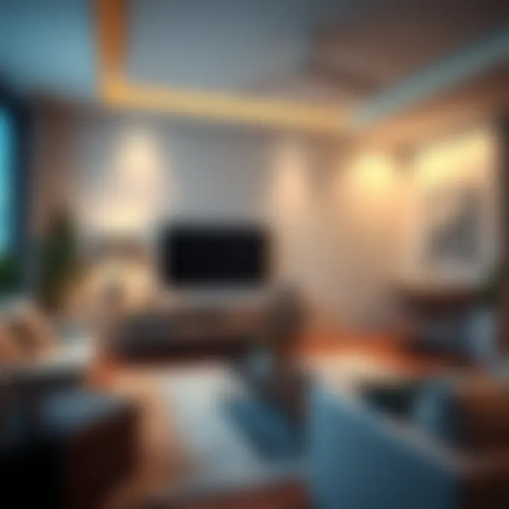 Technology Meets Design Smart home technology integrated into a stylish interior