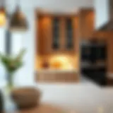Elegant inset kitchen cabinet design showcasing rich wood finish