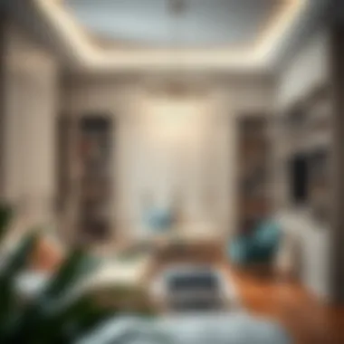 Elegant Spatial Organization with Wardrobes and Bookshelves An elegant room layout showcasing effective spatial organization with wardrobes and bookshelves
