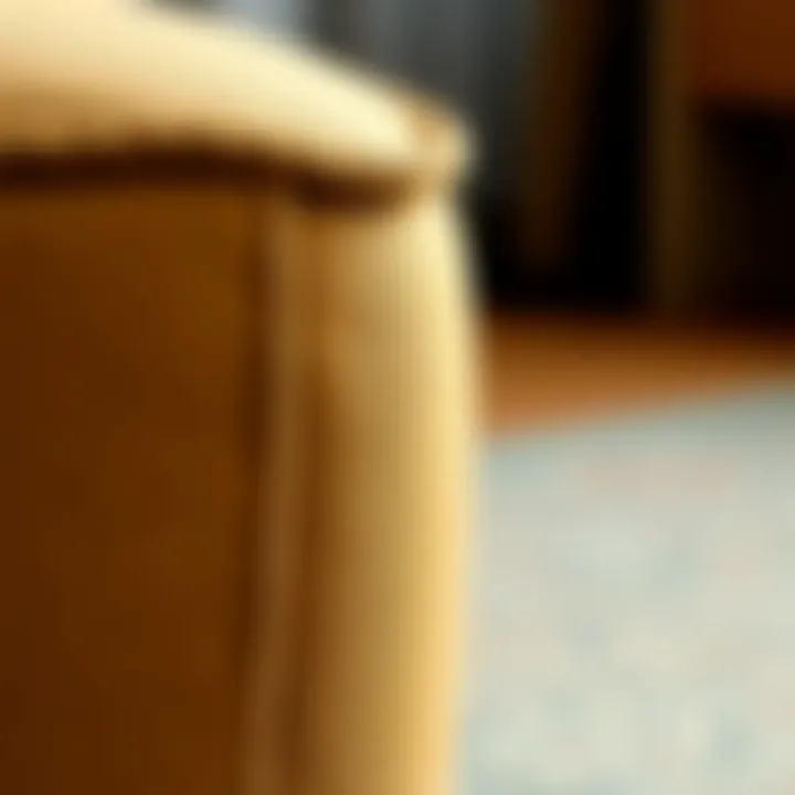 Fabric and Texture of the Karlstad Ottoman Close-up of Karlstad Ottoman fabric and texture
