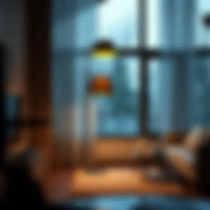 Knixhult floor lamp enhancing the ambiance of a modern interior space