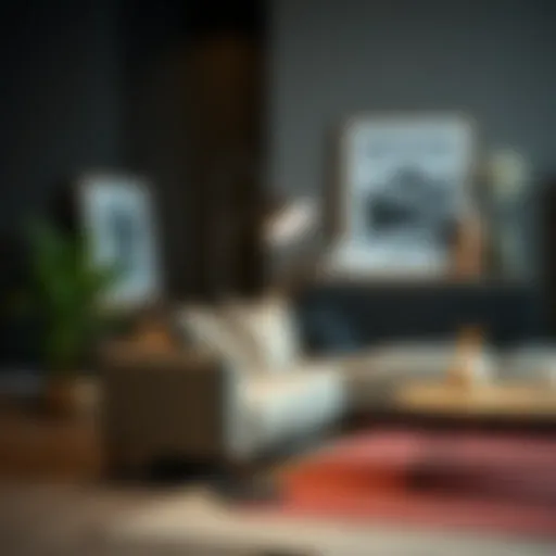 Stylish Living Room with Knixhult Floor Lamp Minimalistic design of the Knixhult floor lamp in a stylish living room