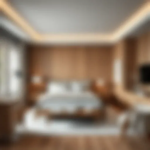 Sophisticated Light Wood Furniture Design Elegant light wood bedroom furniture arrangement