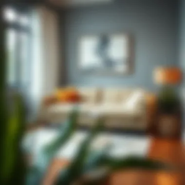 Stylishly Designed Lounge Couch in Small Space Stylishly designed lounge couch in a small space