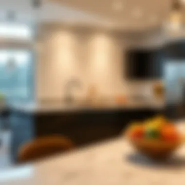 Sleek Countertop Aesthetics Sleek design of the Lowes countertop showcasing its aesthetic appeal