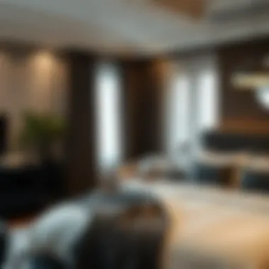 Bedroom Ambiance Enhancement Stylish bedroom adorned with blackout curtains for enhanced ambiance