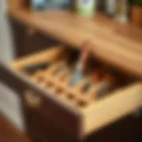 Stylish knife drawer organizer showcasing various compartments