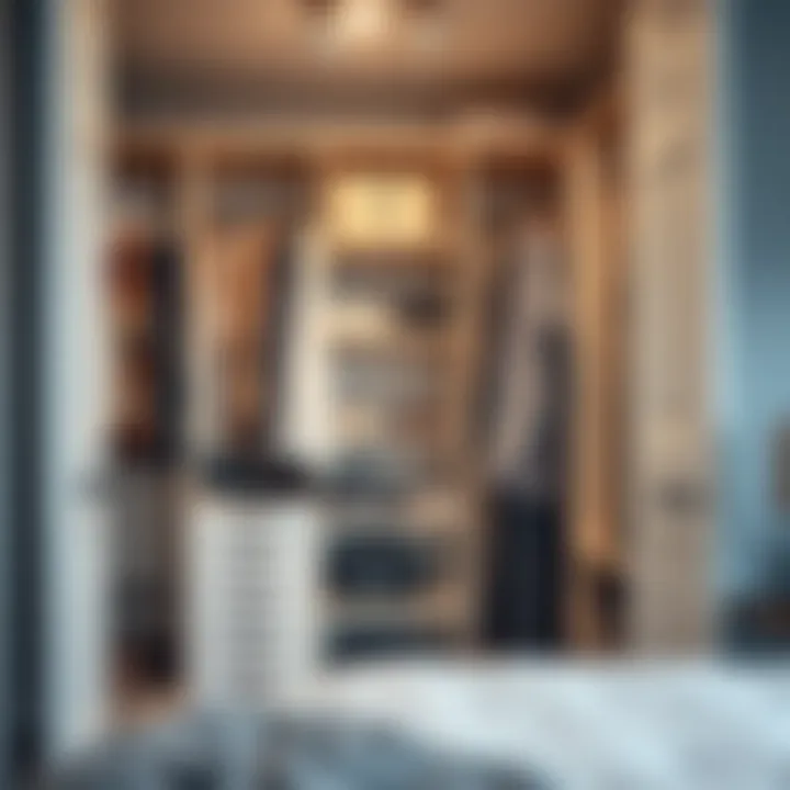 Step-by-step installation of a five-foot closet organizer enhancing room functionality