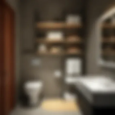 Innovative Open Shelving for Storage Open shelving unit utilizing vertical space for bathroom essentials