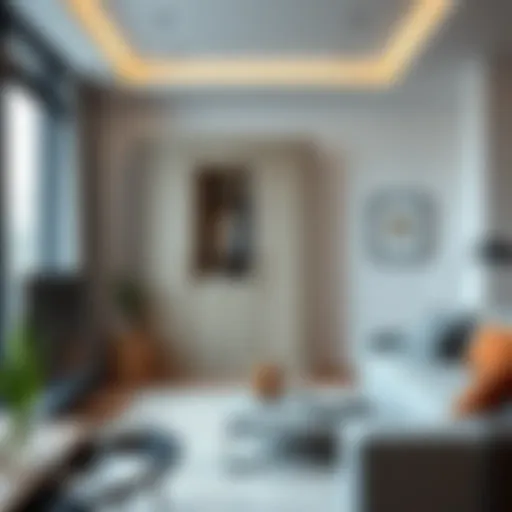 Stylish Integration of a Narrow Wardrobe Armoire Elegant narrow wardrobe armoire in modern living room