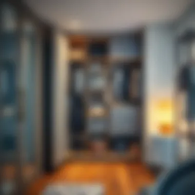 Creative Storage Techniques for Narrow Wardrobe Armoires Innovative storage solutions inside a narrow wardrobe armoire