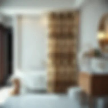 Elegant Bathroom with Stylish Shower Curtain Elegant bathroom featuring a 54-inch shower curtain