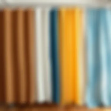 Diverse Materials for Shower Curtain Selection Variety of materials used for shower curtains