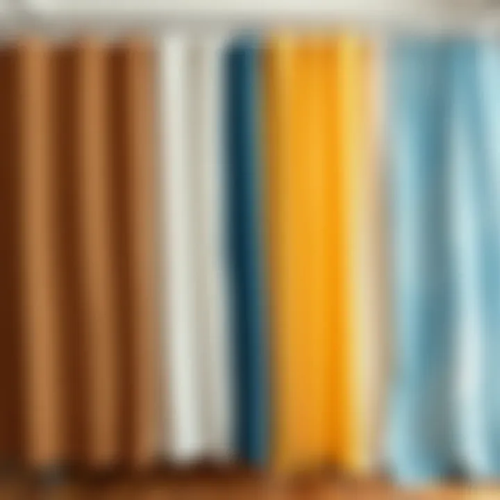 Diverse Materials for Shower Curtain Selection Variety of materials used for shower curtains