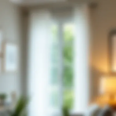 Contemporary Window Treatment with No-Drilling Rods Contemporary window treatment featuring no-drilling curtain rods