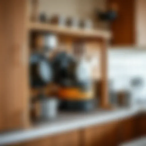 Innovative Storage for Culinary Tools Innovative pots and pans storage solution