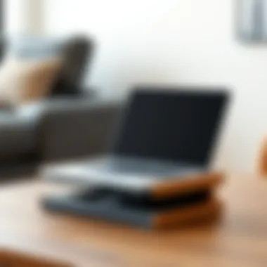 Material Variations for Laptop Stands Different materials used in dual laptop stands.