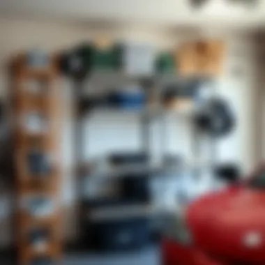 Customized Shelving Setup Customized garage shelving setup showcasing DIY options