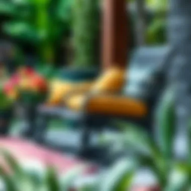 Stylish outdoor cushions enhancing garden aesthetics