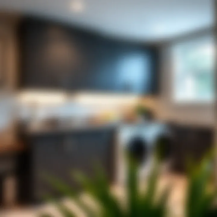 Sleek and Stylish Premade Laundry Cabinets Modern premade laundry cabinets showcasing sleek design