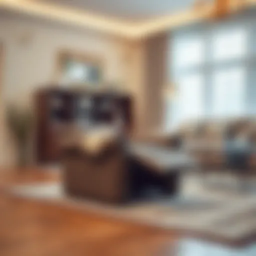 Stylish Recliner in an Elegant Living Room Elegant living room featuring a recliner with a stylish slipcover