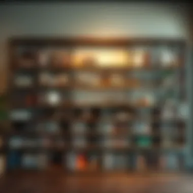Customizable Bookshelf Choices Customizable bookshelf options available at a specialized store
