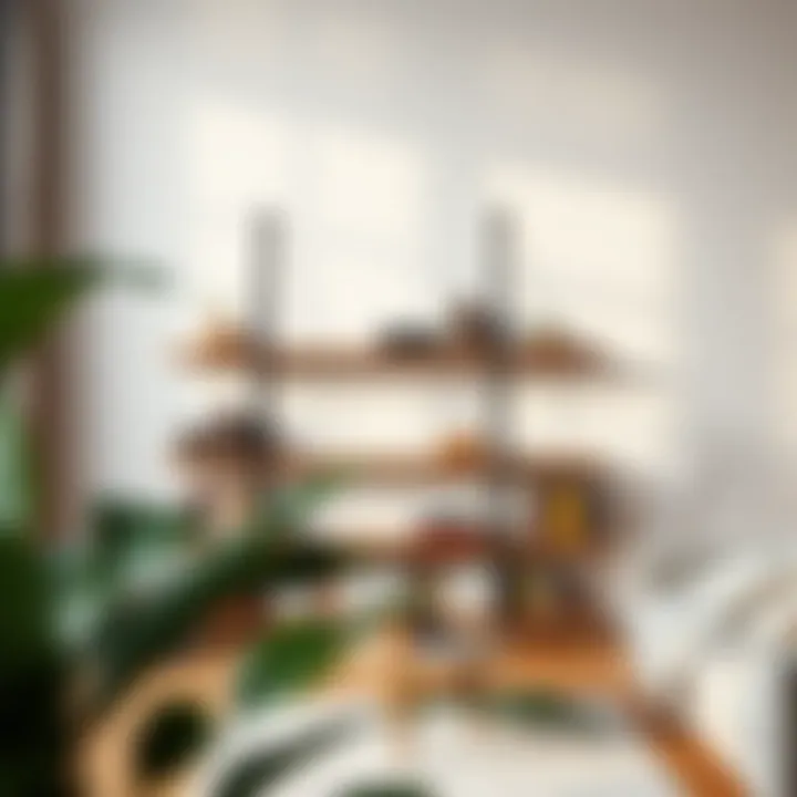 Sustainable Eco-Friendly Bookshelf Eco-friendly bookshelf made from sustainable materials in a home environment