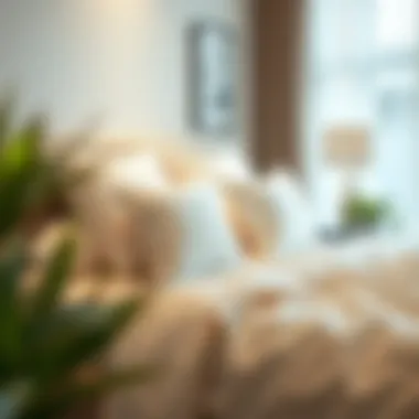 A serene bedroom setting featuring queen foam pillows on a stylish bed