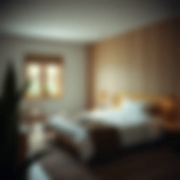 Serene light wood accents in a cozy bedroom