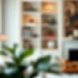 Elegant arrangement of books and decor on small open shelves