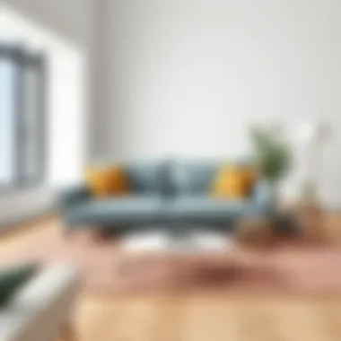 Contemporary loveseat in a minimalist living room