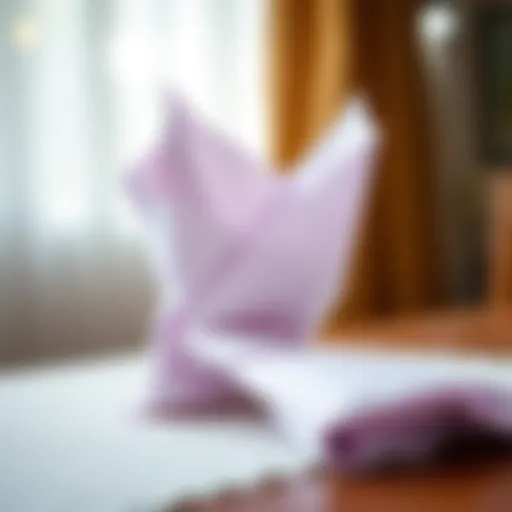 Creative Fold of Square Paper Napkin Elegant square paper napkin folded creatively