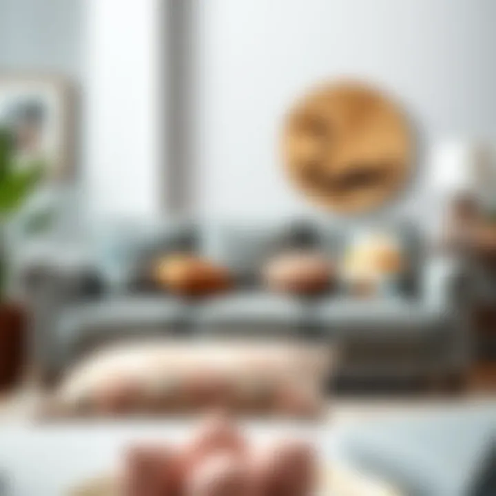 Stylish Fabric Patterns on Comfy Couches Stylish big comfy couch showcasing unique fabric patterns