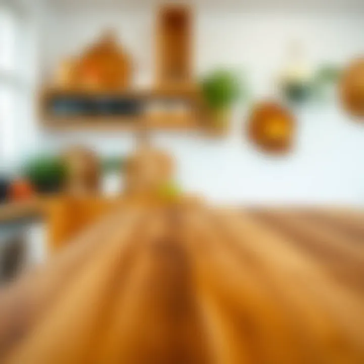 Sustainability in Butcher Block Wood Sustainably sourced butcher block wood reflecting eco-friendly practices