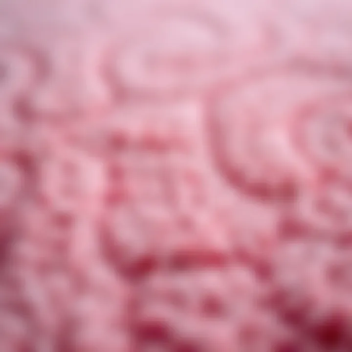 Close-up of Pink Glam Rug Texture Close-up of pink glam rug texture showcasing intricate patterns