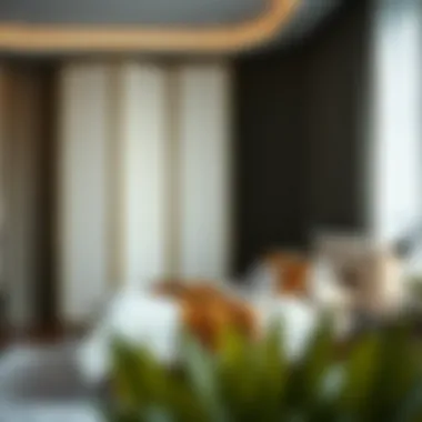 Fabric Luxury: Enhancing Privacy in Style Luxurious fabric screen divider enhancing bedroom privacy
