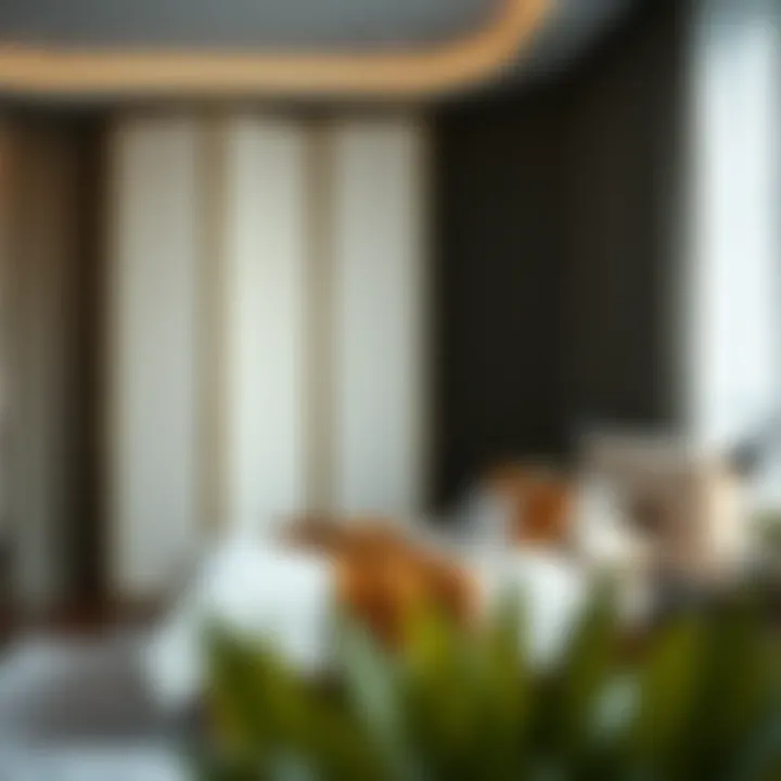 Fabric Luxury: Enhancing Privacy in Style Luxurious fabric screen divider enhancing bedroom privacy