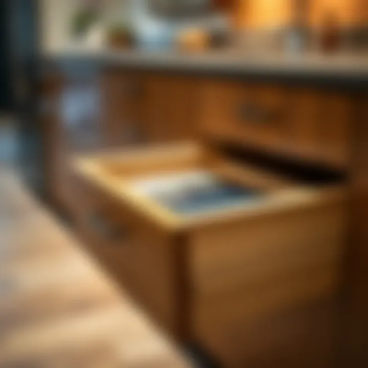 Innovative Cabinet Drawer Design Elegant cabinet drawer showcasing innovative design and materials