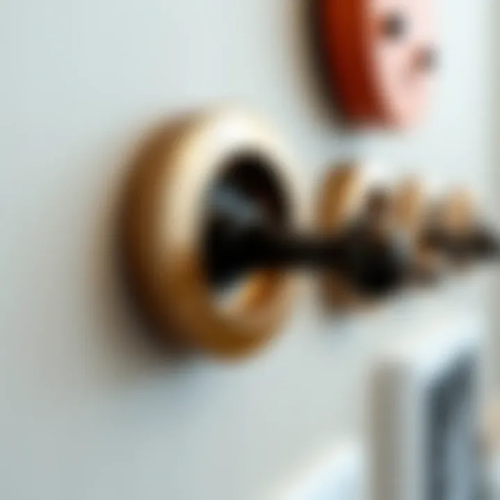 Close-up of high-quality materials used in wall hooks