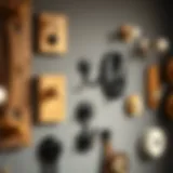 A variety of wall hooks showcasing design and functionality