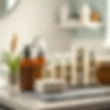 Bath Rug Care Products Expertly arranged bath rug care products on a counter