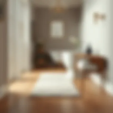 Modern Cotton Bath Runner Modern cotton bath runner adding elegance to a stylish hallway