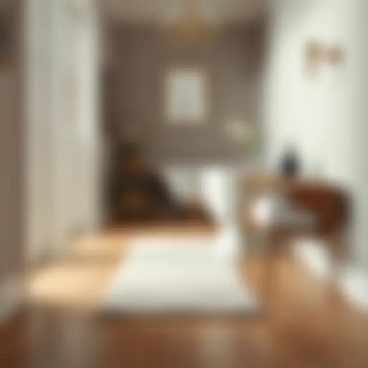 Modern Cotton Bath Runner Modern cotton bath runner adding elegance to a stylish hallway