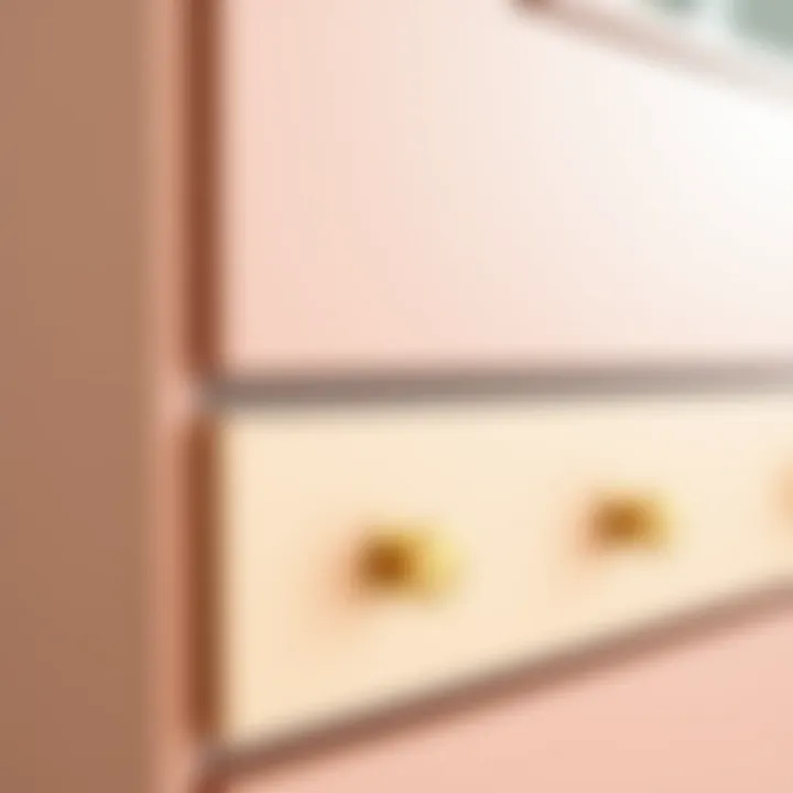 Materials and Color Palettes in Dresser Design Close-up of dresser materials and color palettes enhancing decor