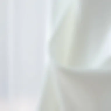 Texture Matters: Exploring Materials of White Aqua Curtains Close-up of fabric texture of white aqua curtains