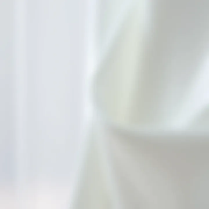Texture Matters: Exploring Materials of White Aqua Curtains Close-up of fabric texture of white aqua curtains