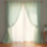 Elegance and Light: The Beauty of White Aqua Curtains Elegant white aqua curtains draping in a sunlit room