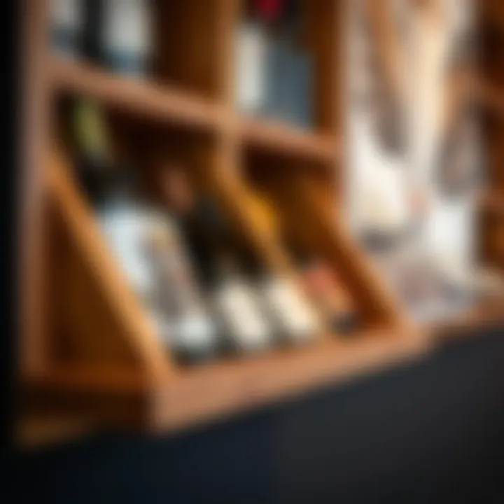 Customized wine bottle shelf insert, showcasing personalized design options