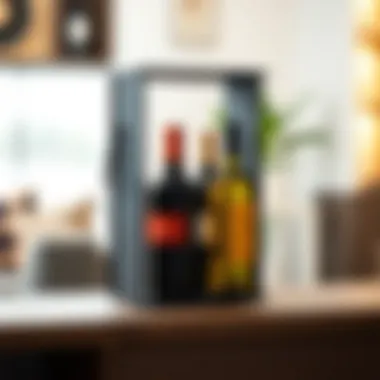 Modern metal wine bottle shelf insert with stylish design